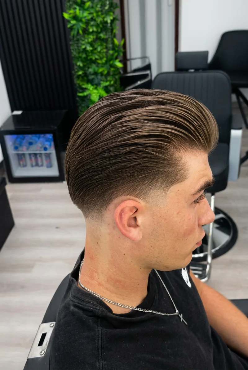 Slick back / drop fade