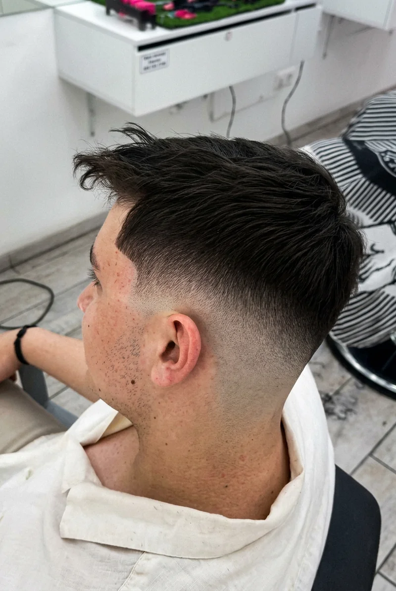 Textured quiff / skin fade