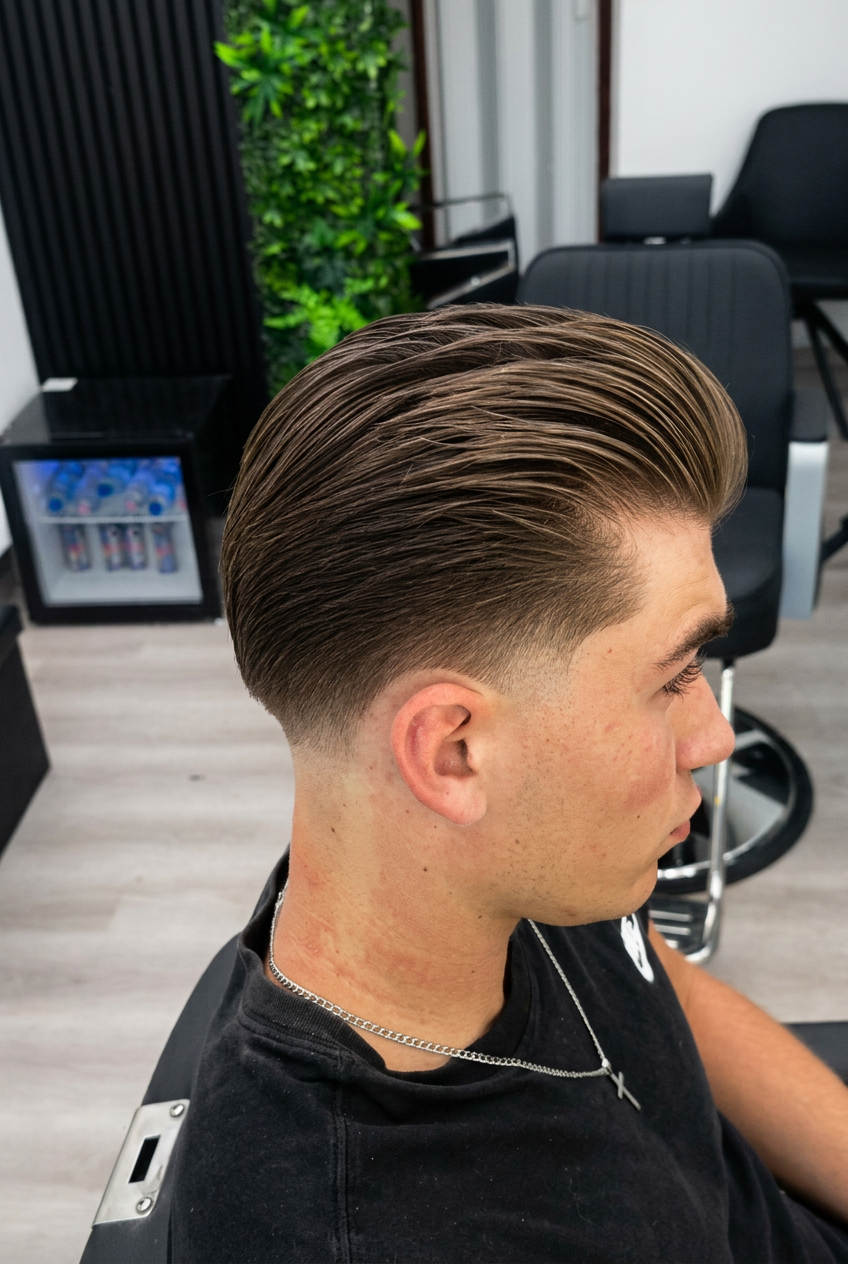 Slick back / drop fade